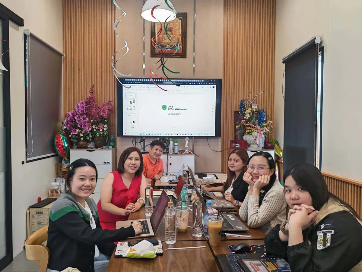 ภาพการอบรมหลักสูตร LINE OA โรงเรียนสอนภาษาจีนฝานหรง