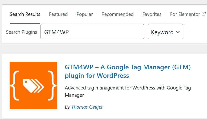 GTM4WP WordPress Plugin