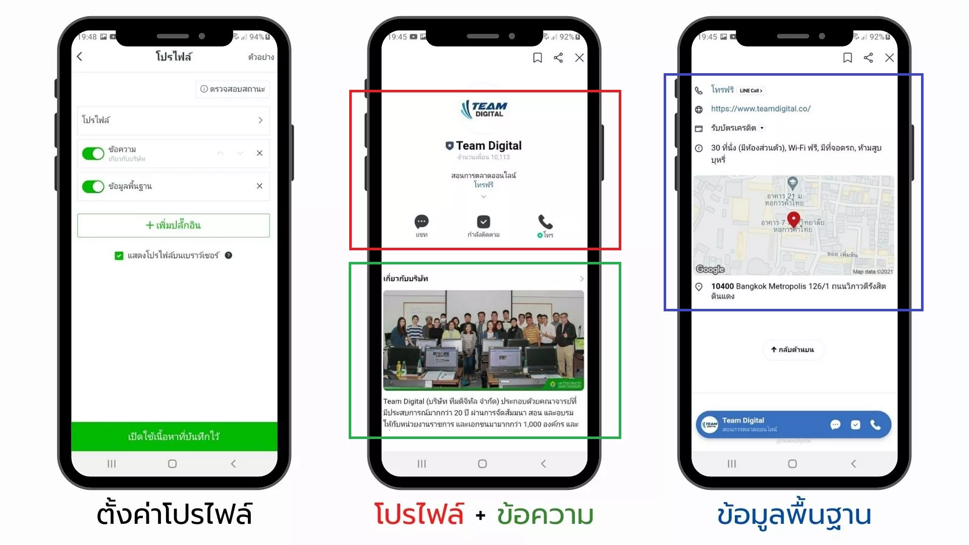 LINE OA ตั้งค่าโปรไฟล์ 1